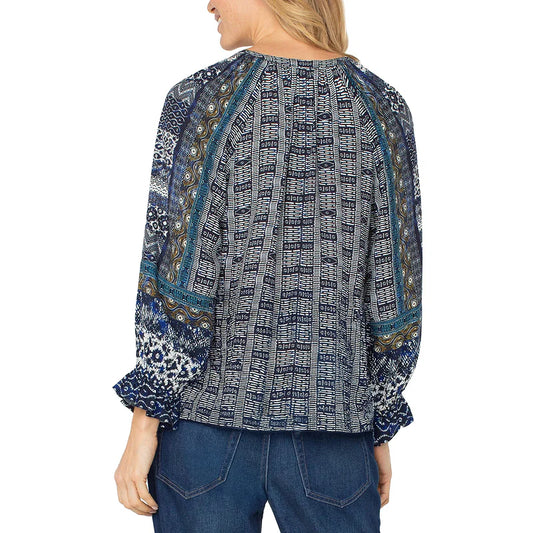 LIVERPOOL BUTTON WOVEN BLOUSE