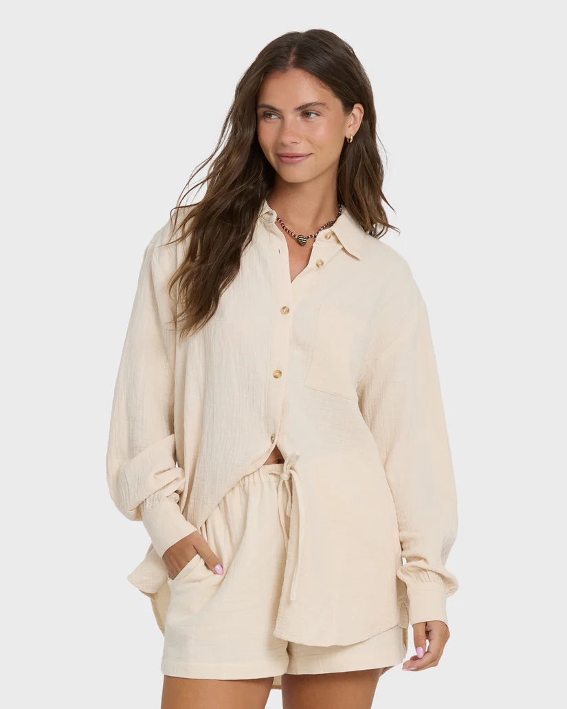 BILLABONG WANDERER SOLID LONG SLEEVE WOVEN SHIRT