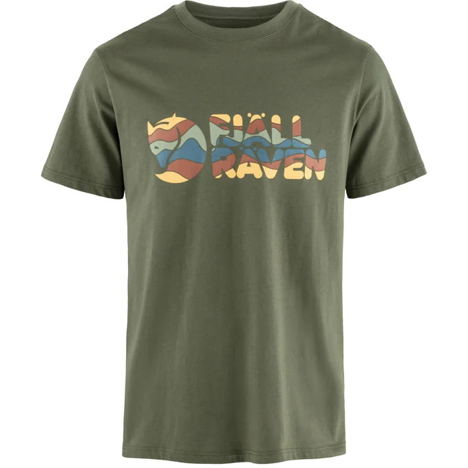 FJALLRAVEN MULTI COLOUR LOGO TEE M