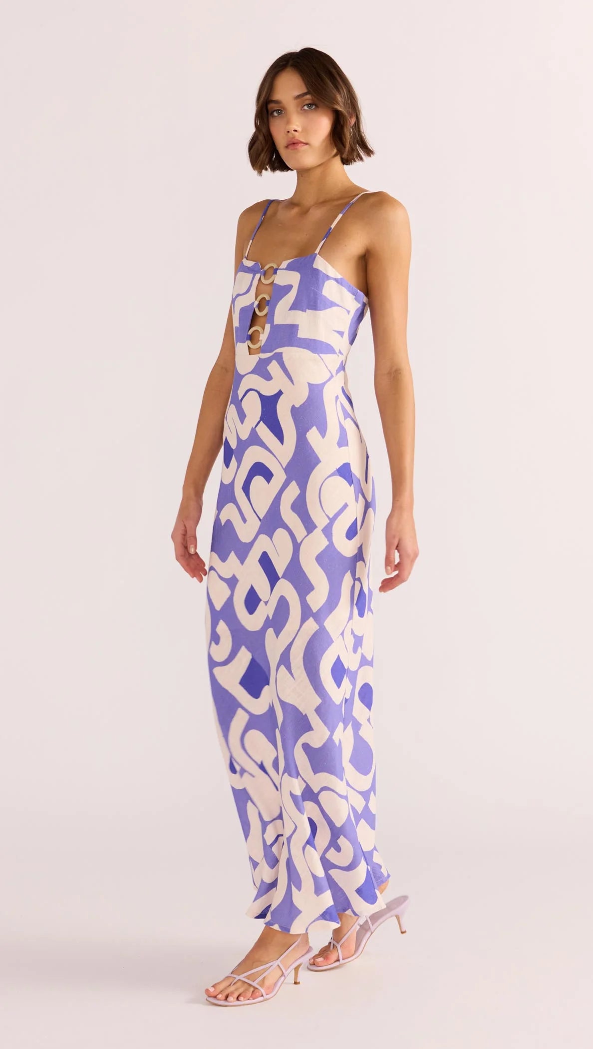 MINK IRIS O RING MIDI DRESS