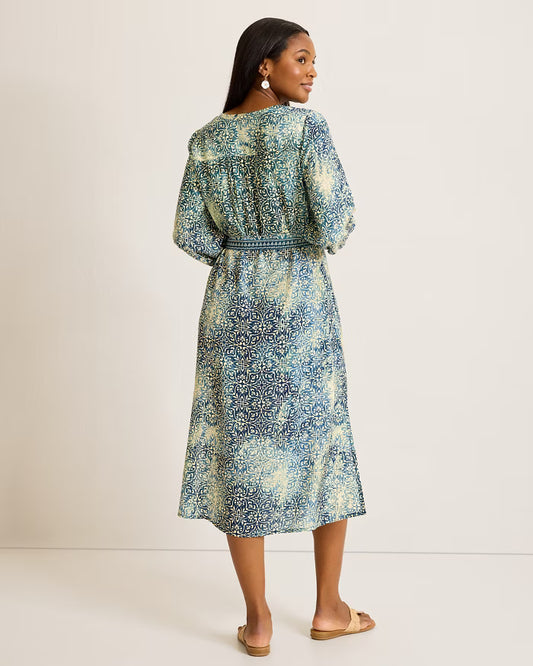 TOMMY BAHAMA MOSAIC SHORES MIDI DRESS