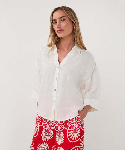 ESQUALO BLOUSE TURN UP LINEN
