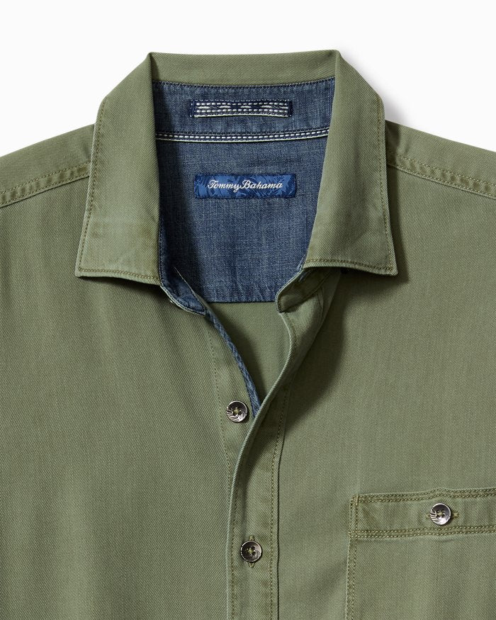 TOMMY BAHAMA OCEAN WASH TWILL LONG SLEEVE SHIRT
