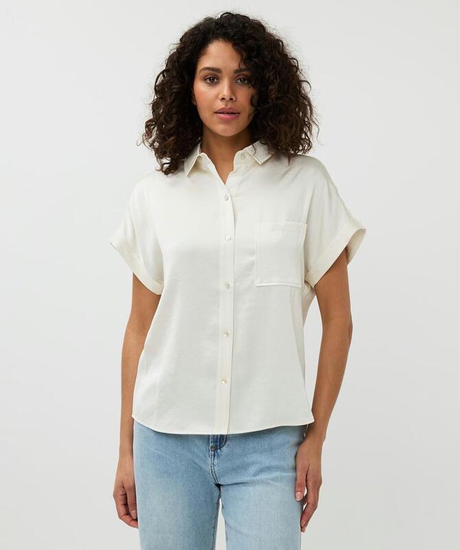 ESQUALO S/SLVE BLOUSE SATIN