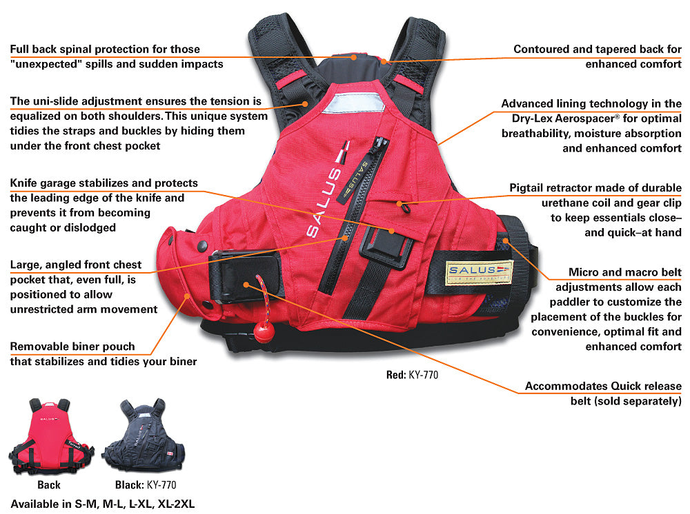 SALUS TORRENT PADDLE LIFE VEST APPROVED