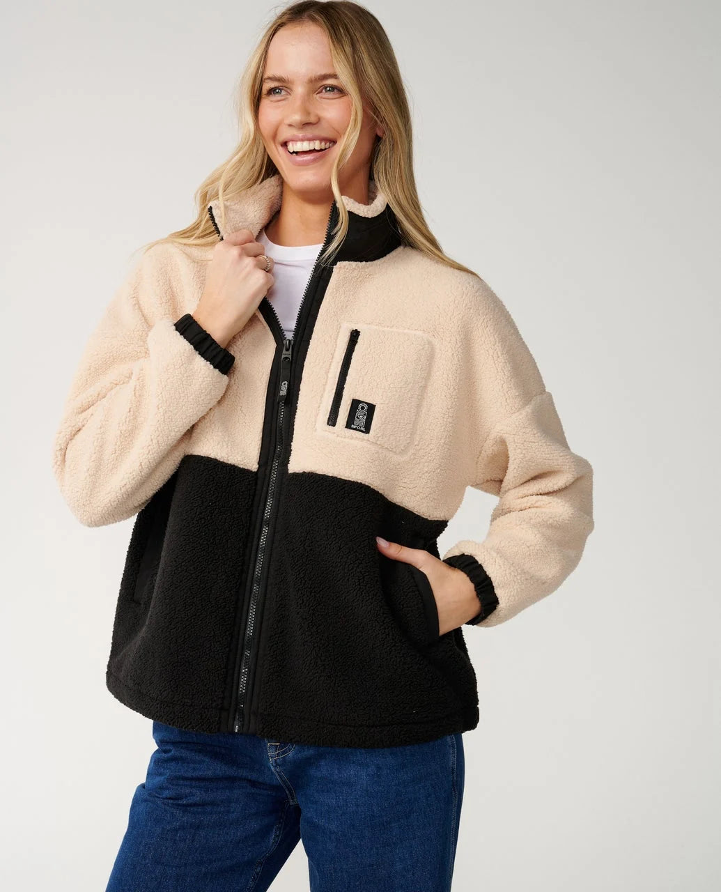 RIPCURL SEARCH SERIES BONDED ZIP THROUGH POLAR FLEECE