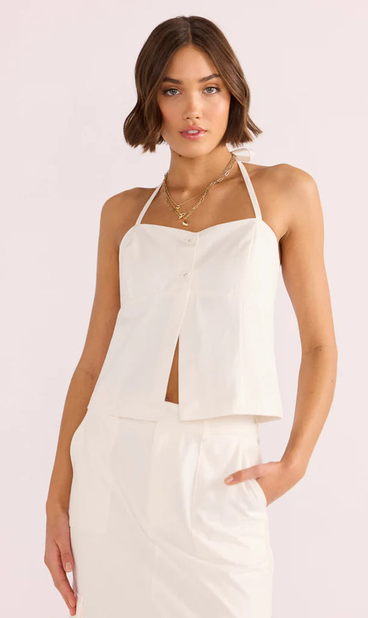 MINK IMOGEN DRILL BUSTIER TOP