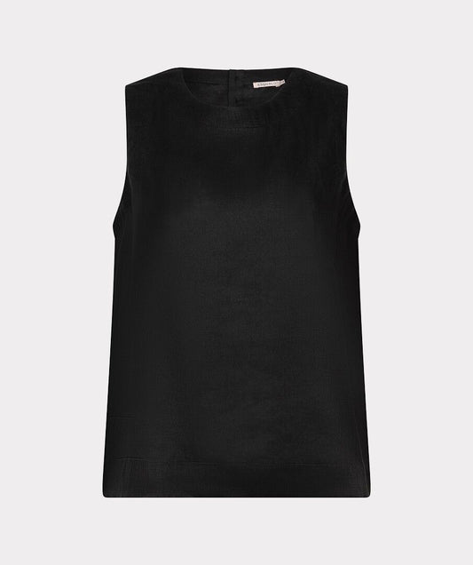 ESQUALO TOP SLEEVELESS LINEN