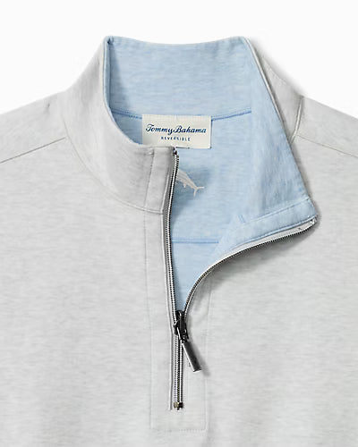 TOMMY BAHAMA FLIPVIEW REVERSIBLE HALF-ZIP SWEATER
