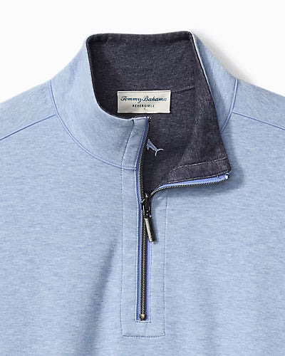 TOMMY BAHAMA FLIPVIEW REVERSIBLE HALF-ZIP SWEATER