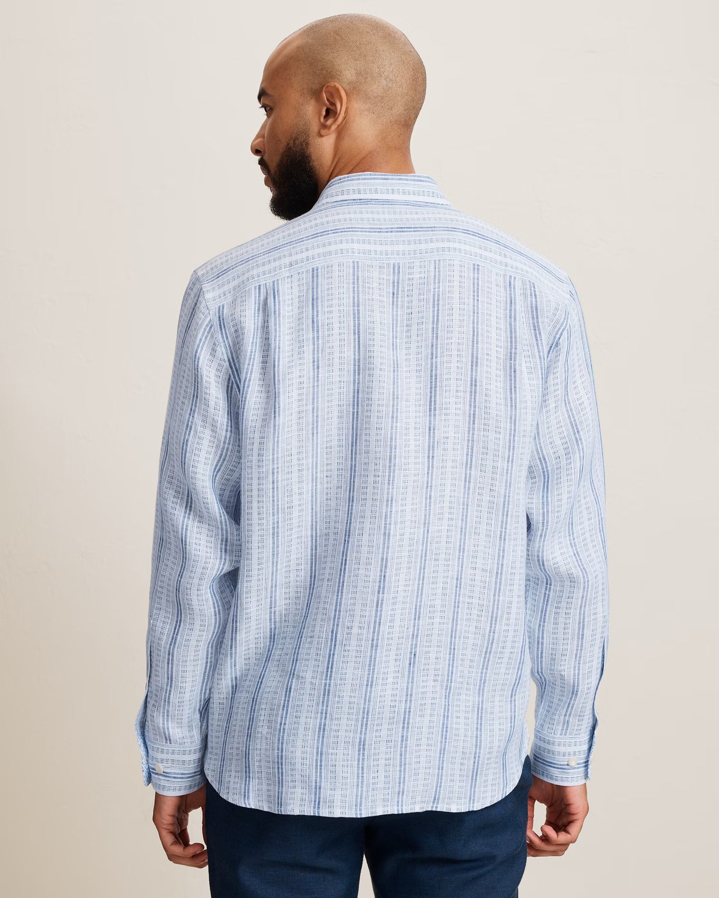 TOMMY BAHAMA BLUE ROYAL STRIPE SHIRT