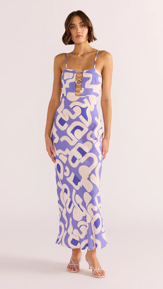 MINK IRIS O RING MIDI DRESS
