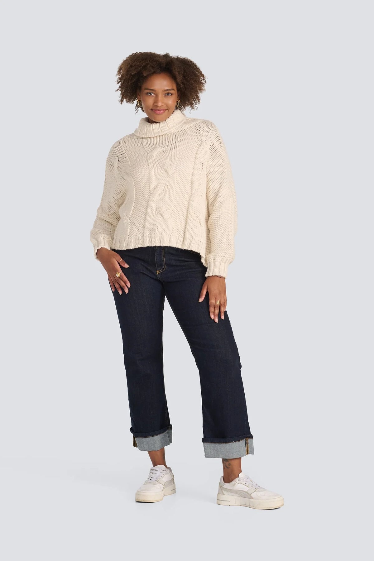 JESSICA LAURA CHUNKY CABLE SWEATER