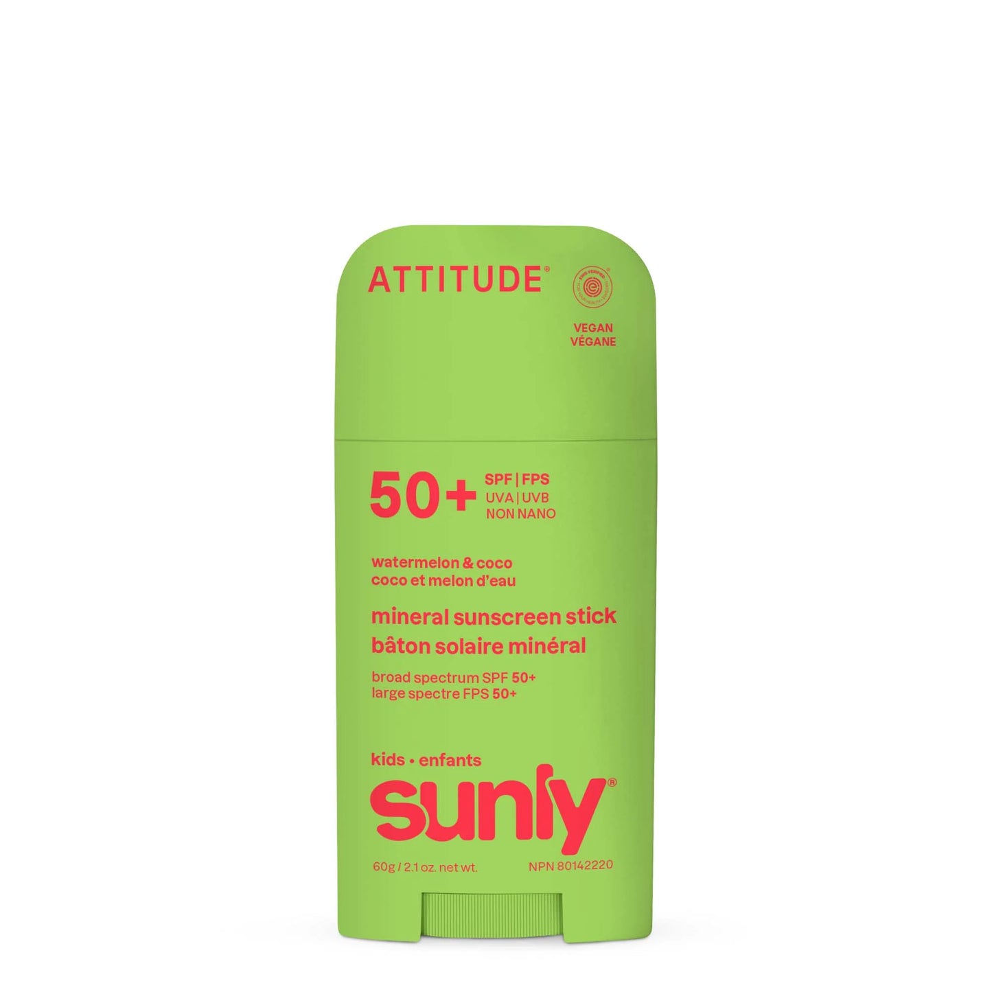 SUNLY KIDS SUNSCREEN STICK - WATERMELON & COCO SPF 50