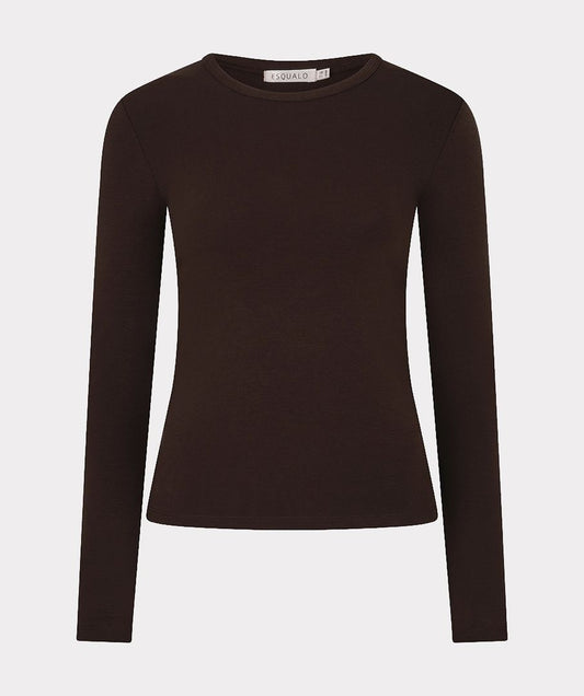 ESQUALO TOP LONG SLEEVE ROUND NECK