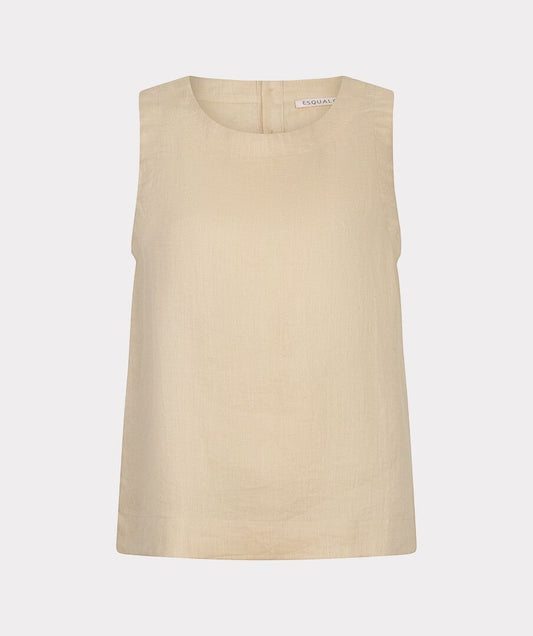ESQUALO TOP SLEEVELESS LINEN