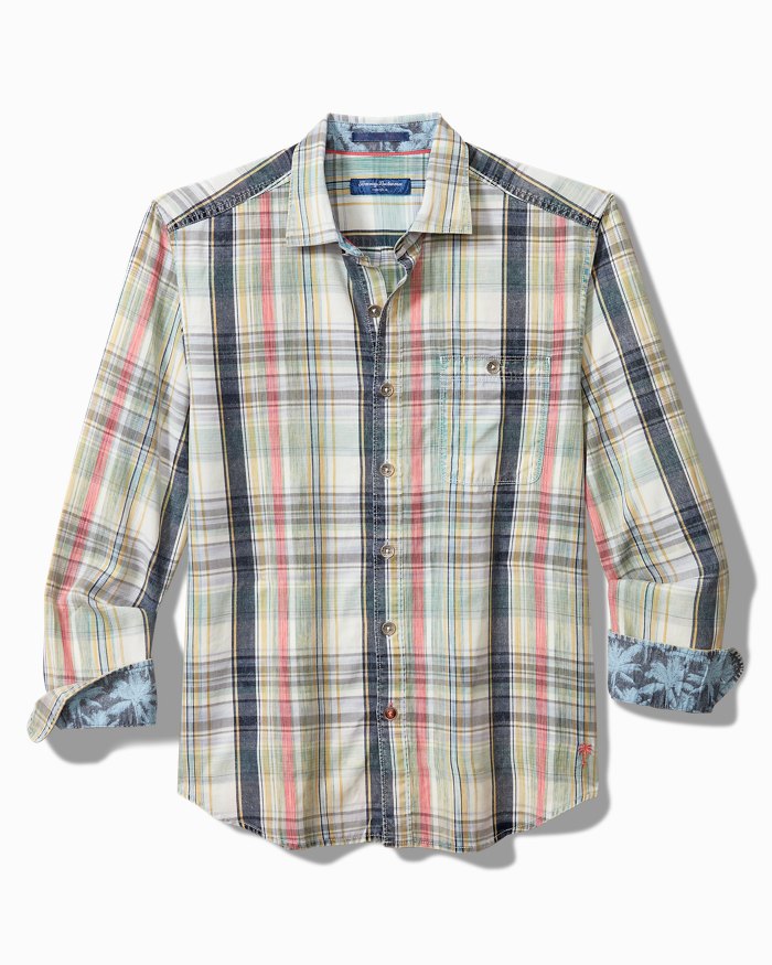 TOMMY BAHAMA HAZY FADE CHECK LONG SLEEVE SHIRT