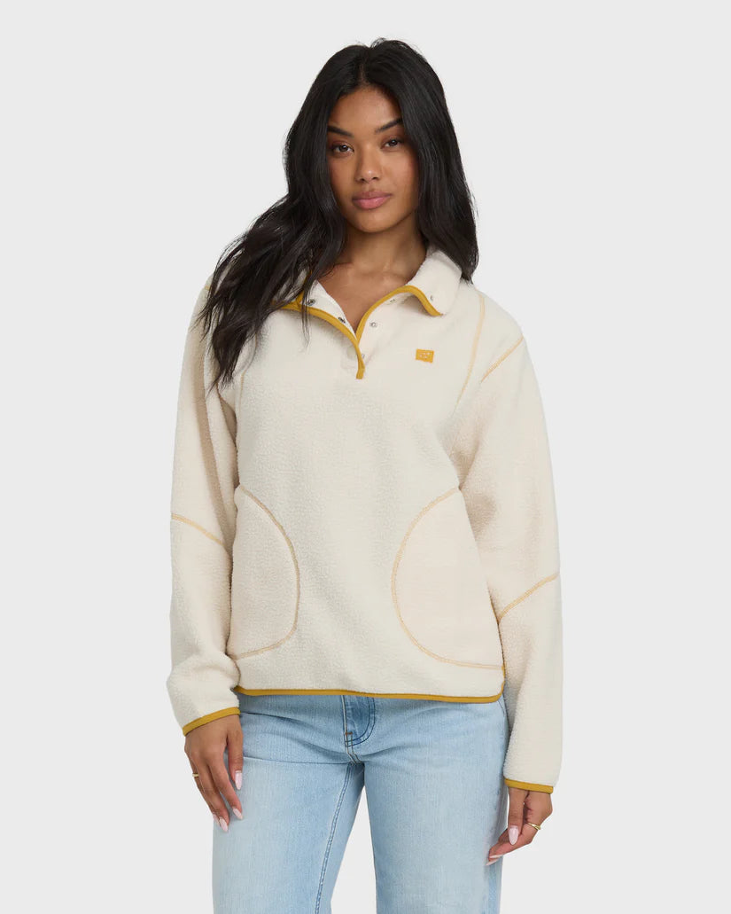 BILLABONG STREAMER HALF SNAP FLEECE SWEATER