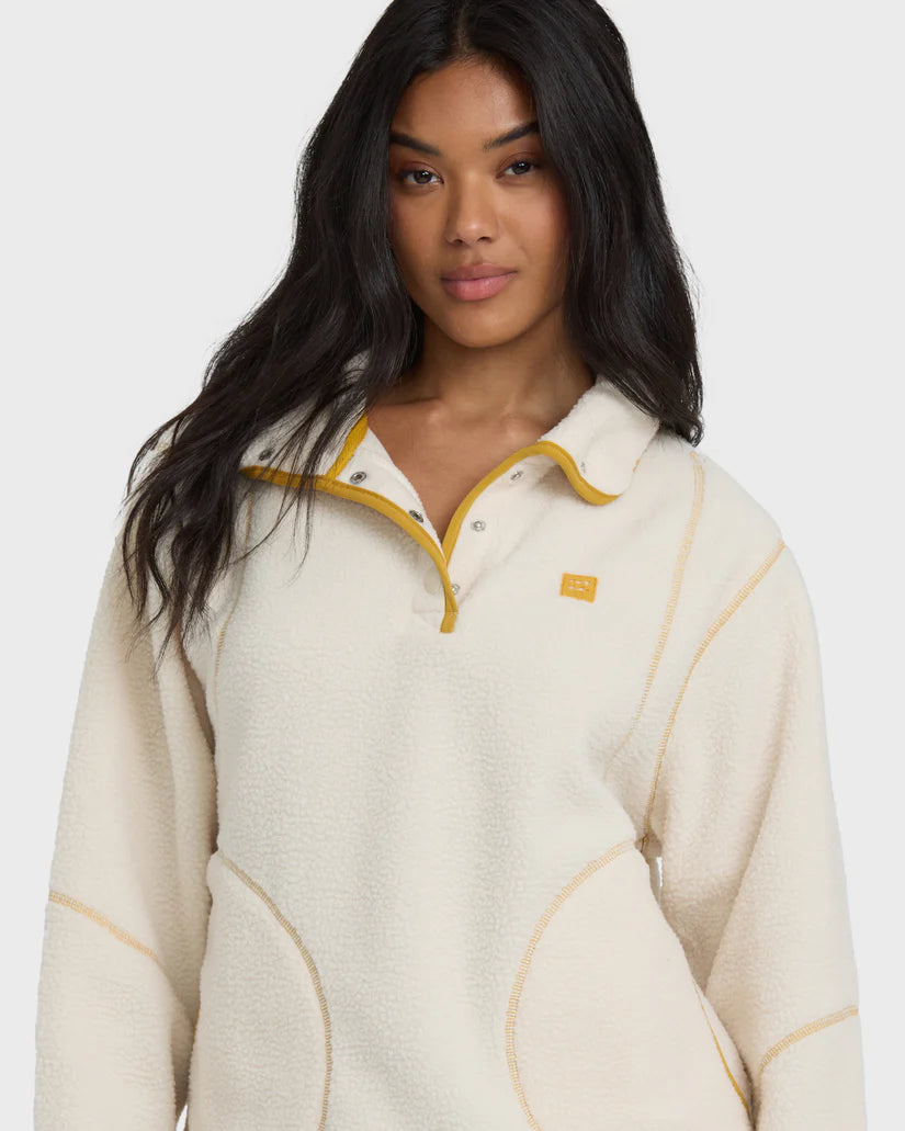 BILLABONG STREAMER HALF SNAP FLEECE SWEATER