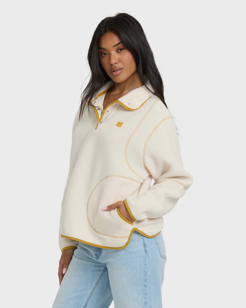 BILLABONG STREAMER HALF SNAP FLEECE SWEATER