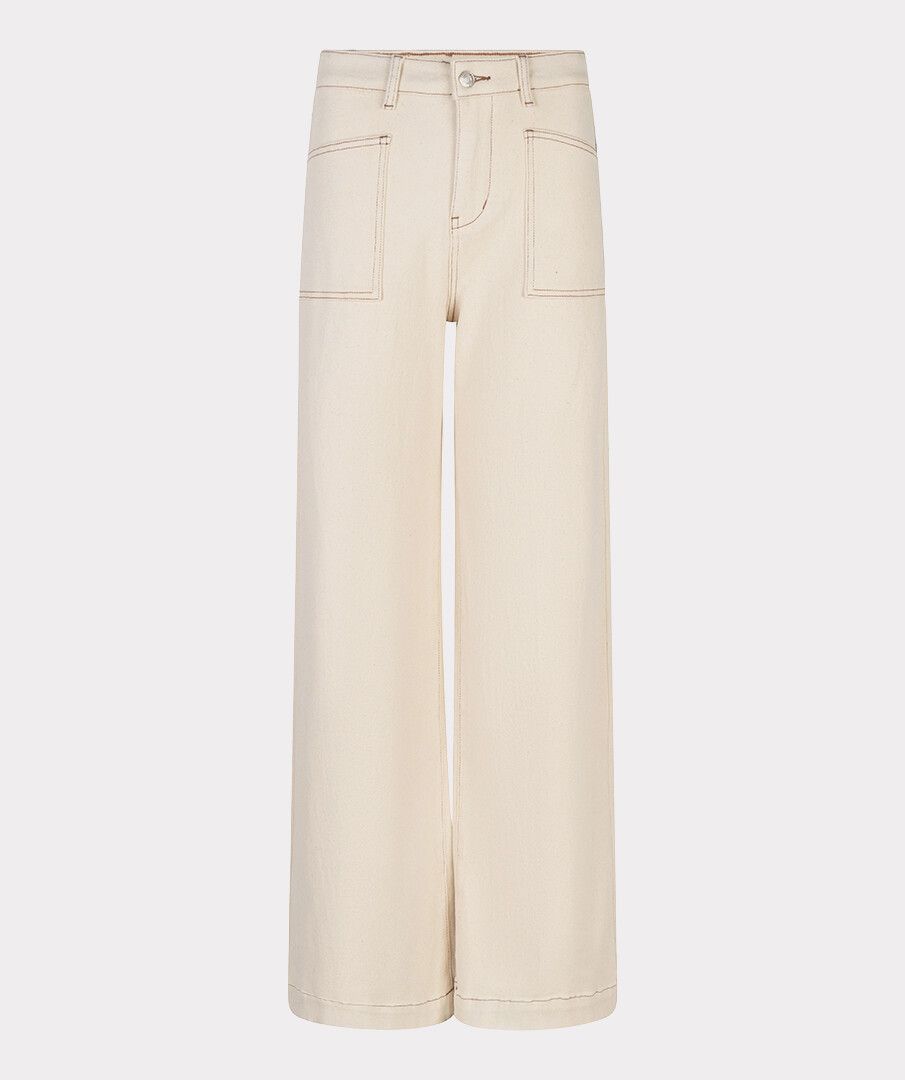 ESQUALO TWILL WIDE LEG TROUSERS