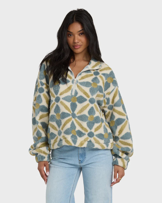 BILLABONG ALL THE TIME SHERPA HALF ZIP