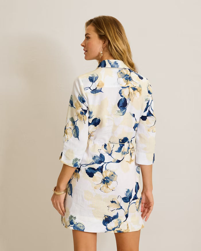 TOMMY BAHAMA BELEZA BLOSSOM LINEN DRESS