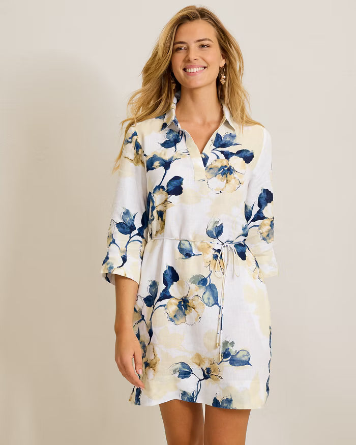TOMMY BAHAMA BELEZA BLOSSOM LINEN DRESS