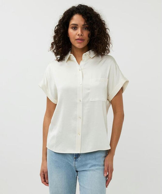 ESQUALO S/SLVE BLOUSE SATIN