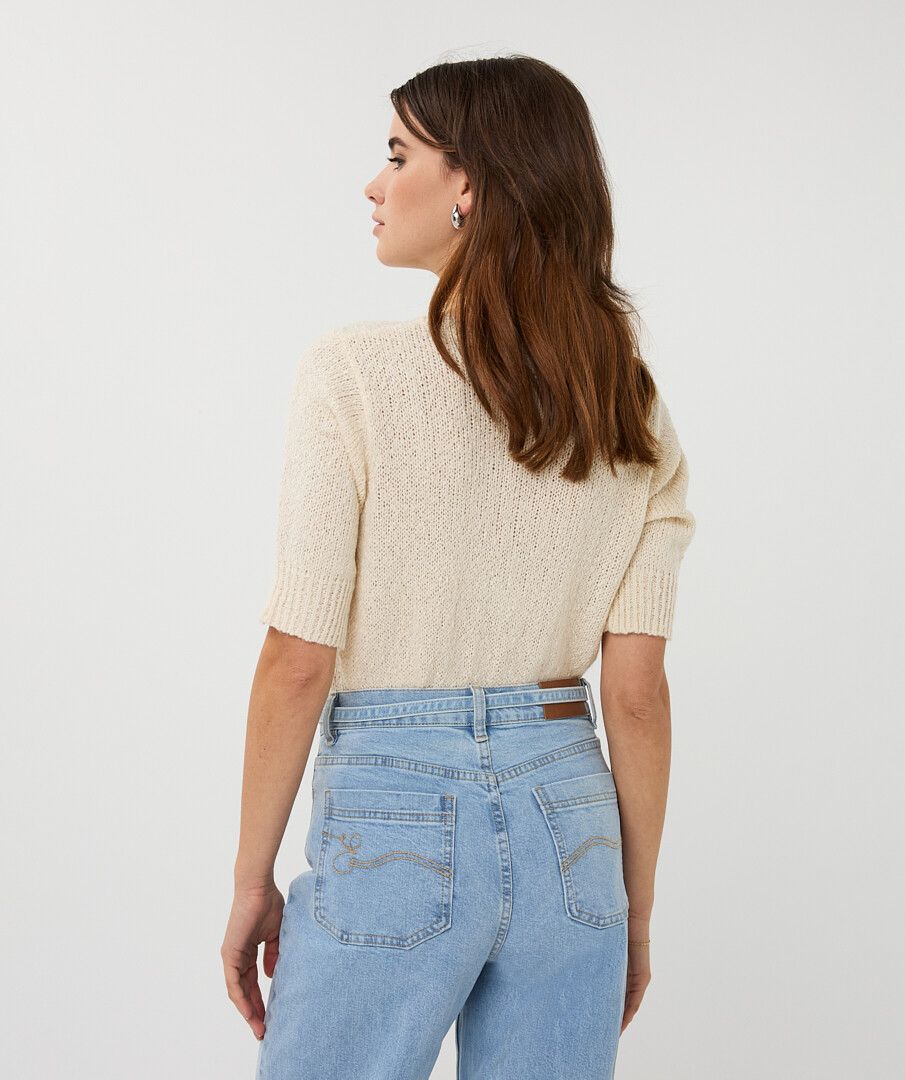ESQUALO DENIM BELT WIDE LEG