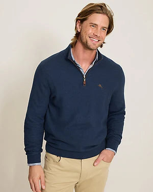 TOMMY BAHAMA MARLIN MAGIC HALF-ZIP SWEATER