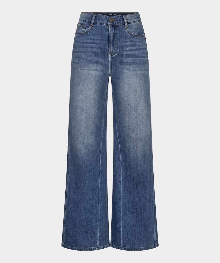 ESQUALO TROUSERS FLAIR PANELS DENIM