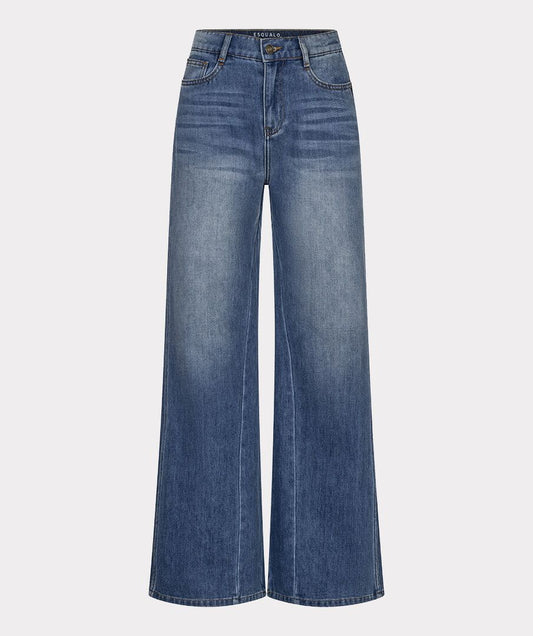 ESQUALO TROUSERS FLAIR PANELS DENIM
