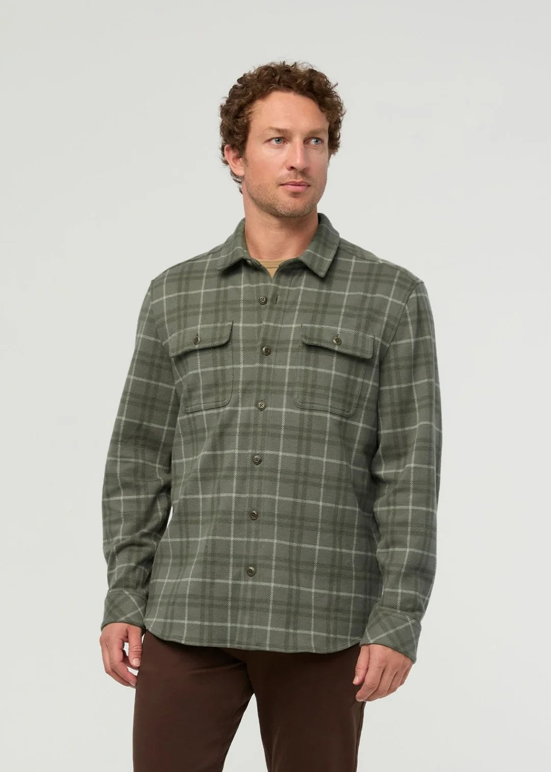 DU/ER PERFORMANCE FLANNEL OVERSHIRT