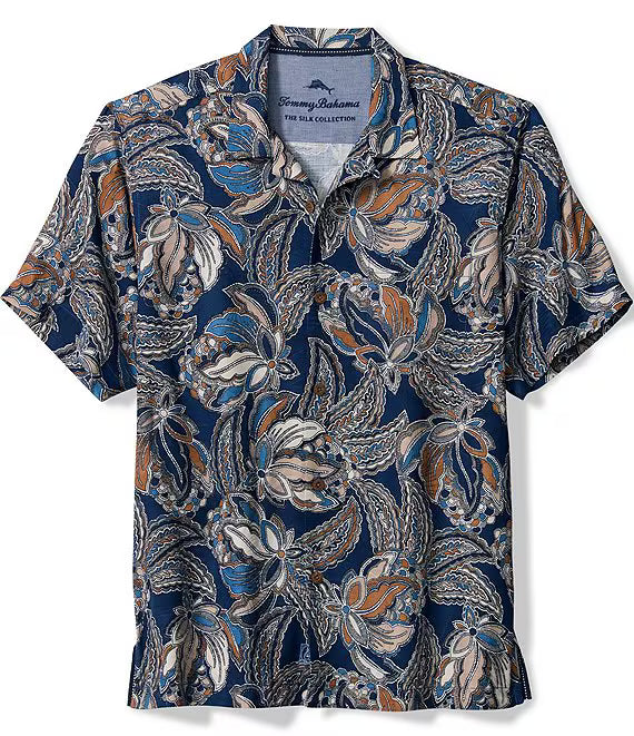 TOMMY BAHAMA PLAZA DE PAISLEY SILK SHIRT