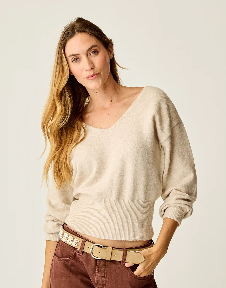CARVE RUTH REVERSIBLE FUZZY SWEATER