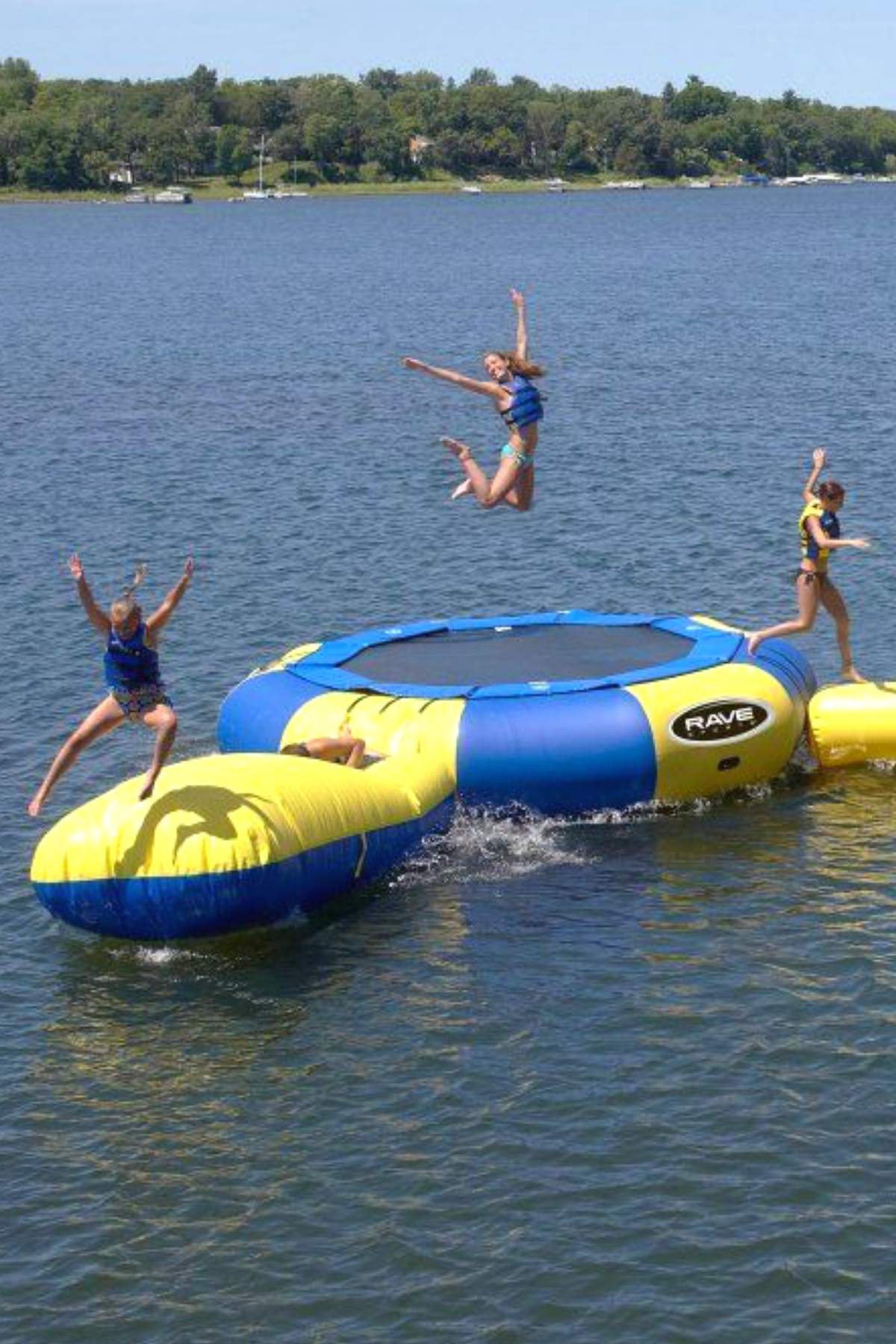 Rave Aqua Jump 150 Water Park (with 15' Trampoline) - Cottage Toys - Peterborough - Ontario - Canada