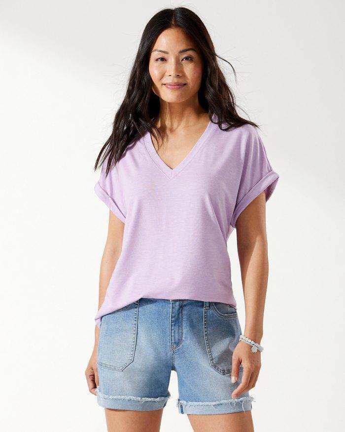 TOMMY BAHAMA KAUAI JERSEY VNECK TEE - Cottage Toys - Peterborough - Ontario - Canada