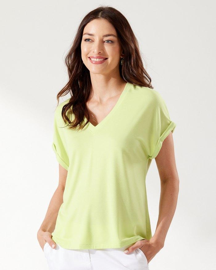 TOMMY BAHAMA KAUAI JERSEY VNECK TEE - Cottage Toys - Peterborough - Ontario - Canada